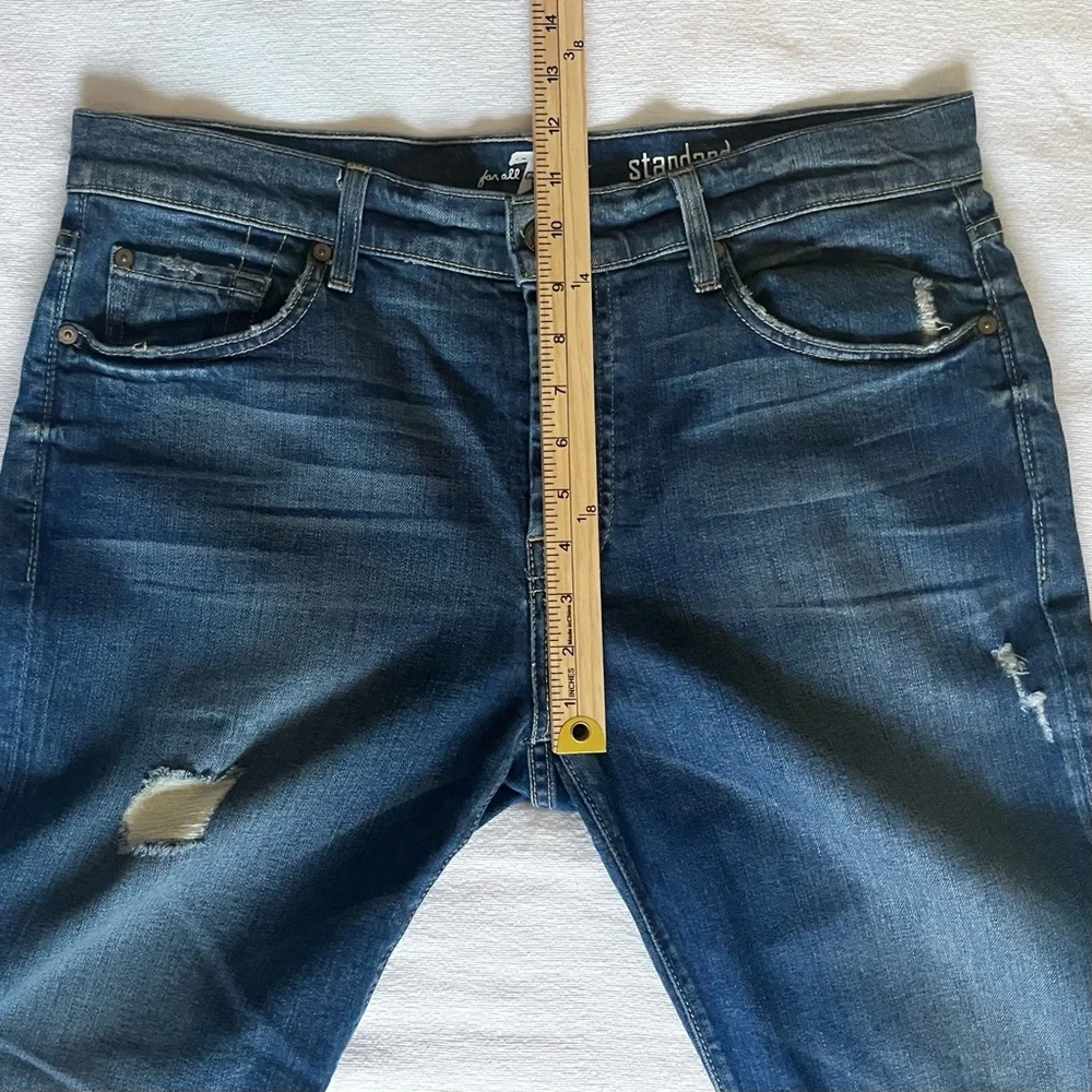 7FAM 7 For All Mankind Mens Standard Button Fly Jeans Straight Leg 34x31 Classic - Picture 14 of 16